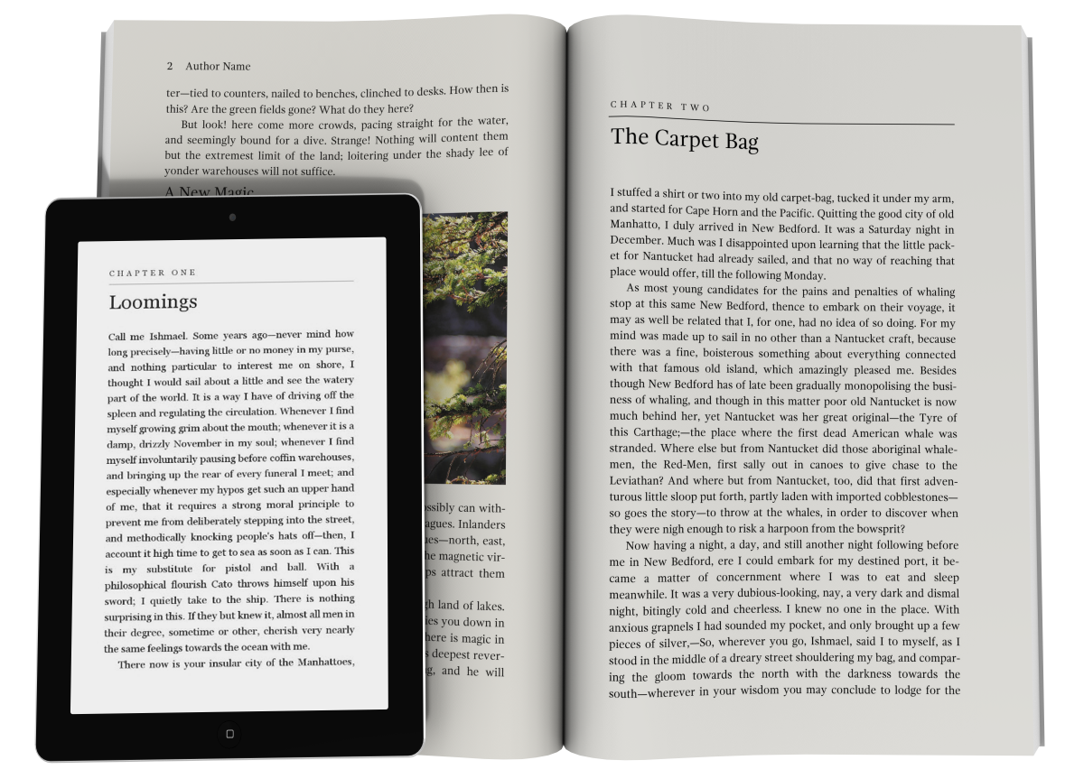 Pl Book Sample Pulp Book Template for Word & InDesign - Literary Fiction – Book Design ...