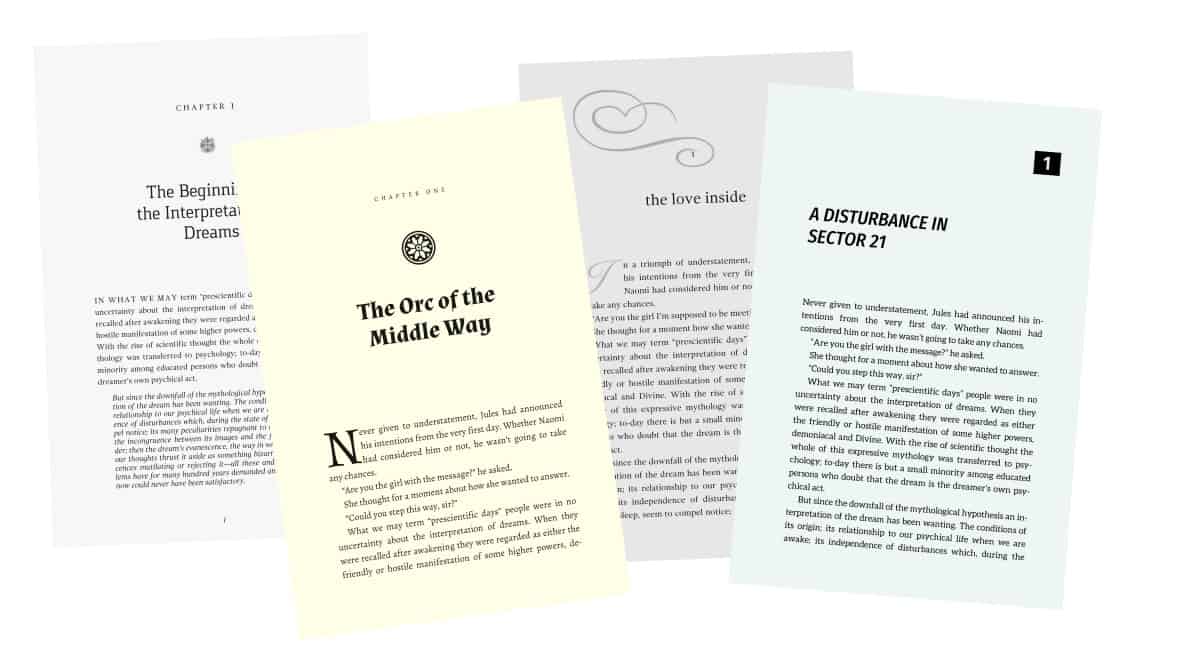 Book Design Templates Tools For Self Published Authors
